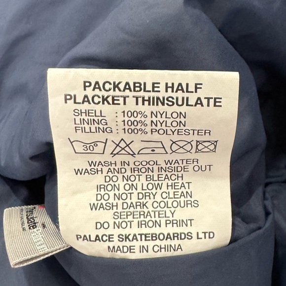 Palace Men Navy Blue Packable Half Zip Jacket Size Large - Picture 4 of 9